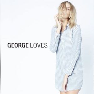 George Loves Striped Shirt Dress N174-18